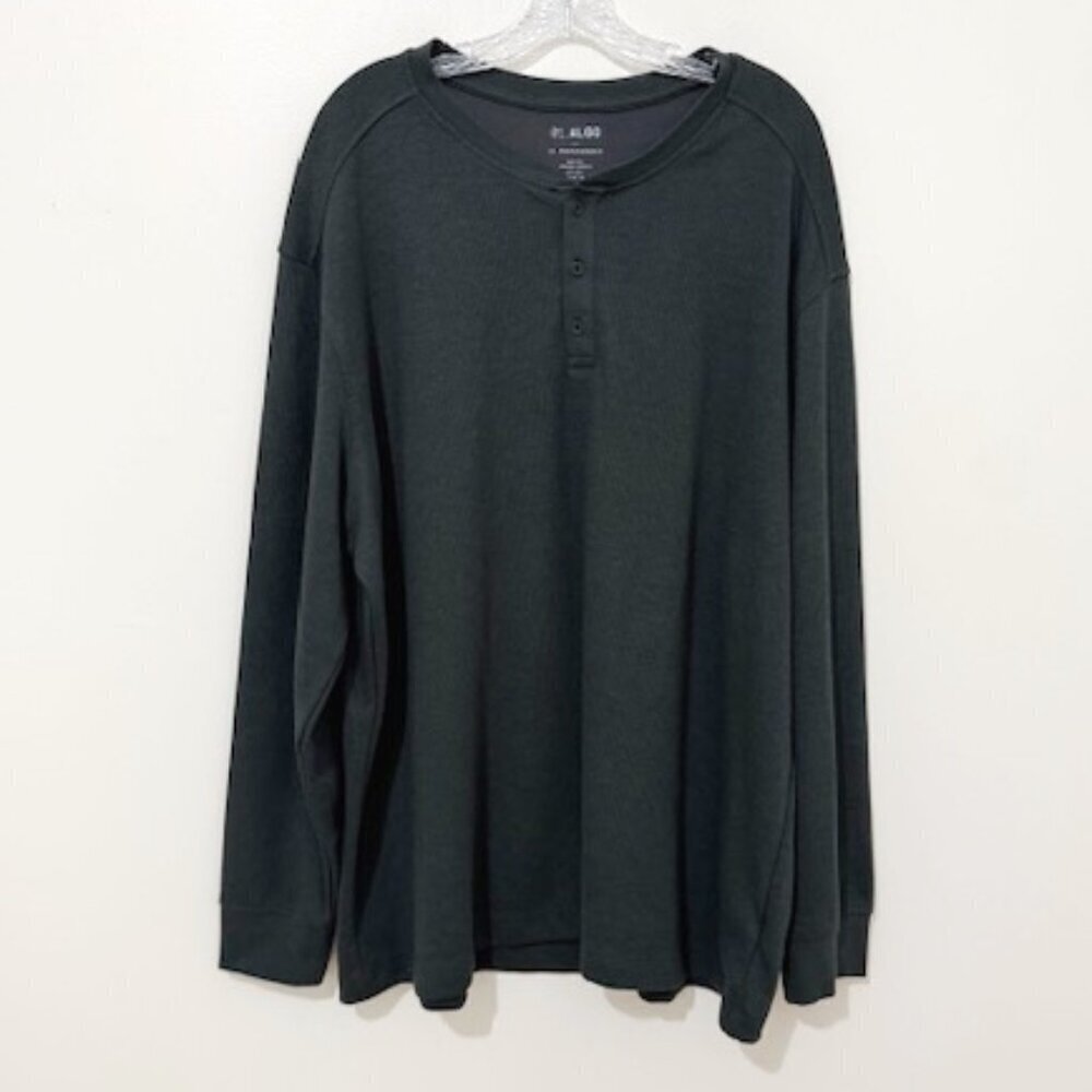 01. Algo Boulder Performance Green Thermal Henley Shirt Men's 3XL NWT